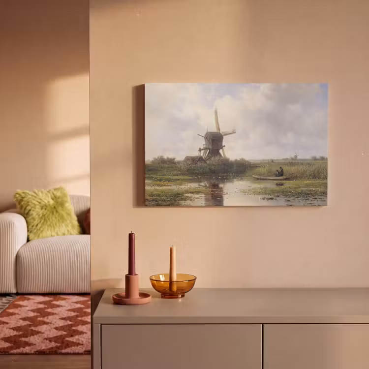 Molen - Willem Roelofs - Oude meesters - Kunst canvas 2cm klein -sfeer1