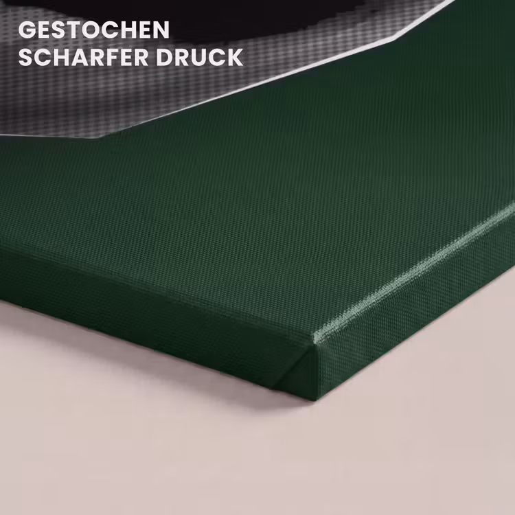 Mond - Groen - Illustratie - BLAH BLAH canvas 2cm klein -closeup_print_DE