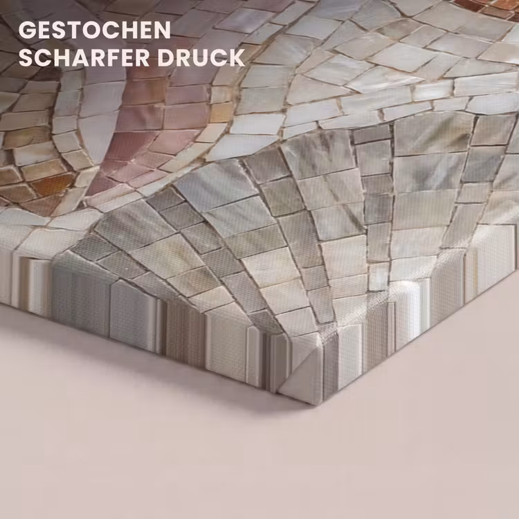 Schelp - Mozaïek - Zee - Beige - Modern canvas 2cm klein -closeup_print_DE