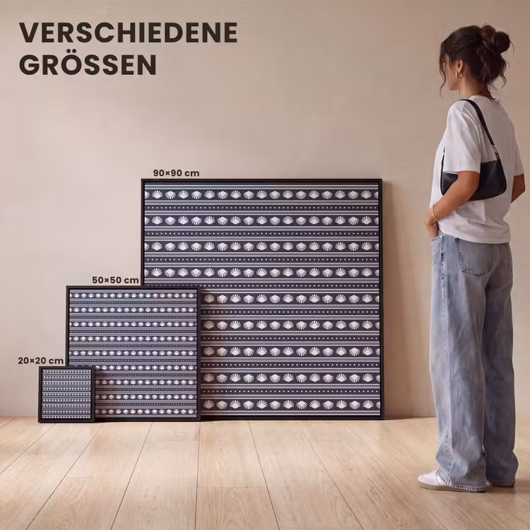 Schelp - Nautisch - Blauw - Wit Canvas met baklijst klein 1124 -comparison_formatenoverzicht_DE