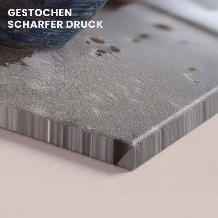 Schelp - Strand - Blauw - Zee canvas 2cm klein -uniquesellingpoint_afwerking-onlywow_DE
