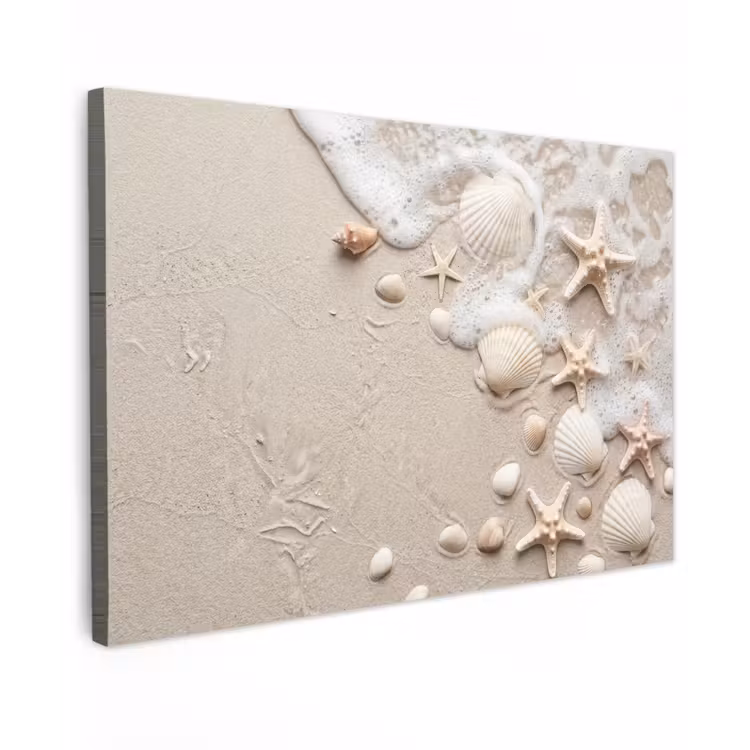 Schelpen - Zeesterren - Strand canvas 2cm klein -z3d