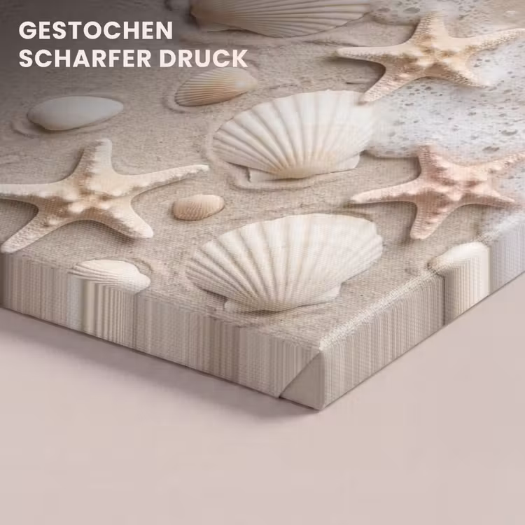 Schelpen - Zeesterren - Strand canvas 2cm klein -closeup_print_DE