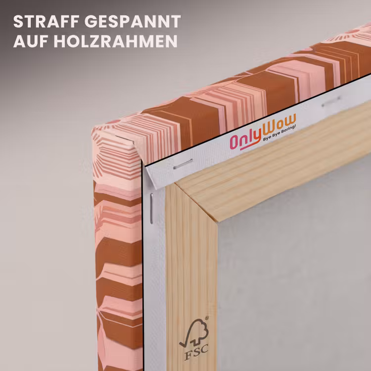 Patroon - Bladeren - Terracotta canvas 2cm klein 34 -uniquesellingpoint_afwerking-onlywow_DE