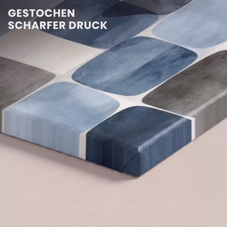 Patroon - Blauw - Vierkanten canvas 2cm klein -closeup_print_DE