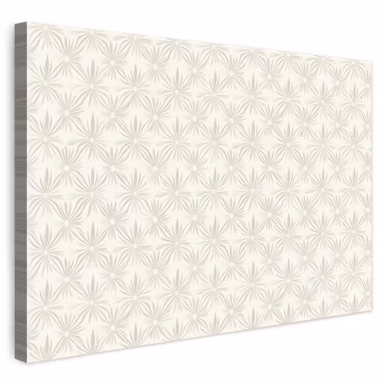 Patroon - Bloemen - Beige canvas 2cm klein 34 -3d