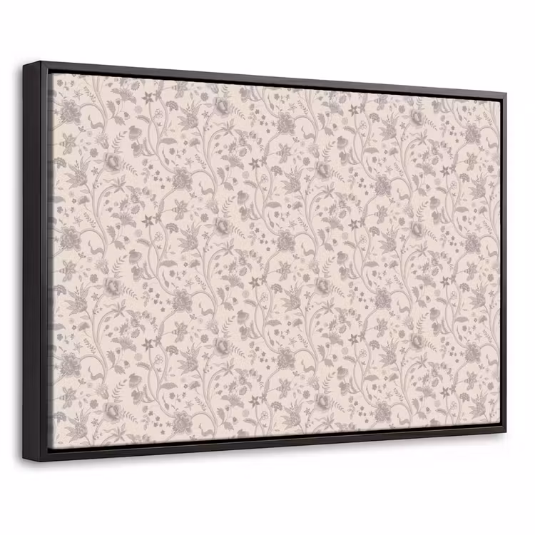 Patroon - Bloemen - Paars Canvas met baklijst klein 1125 -threedimensional_3d_global