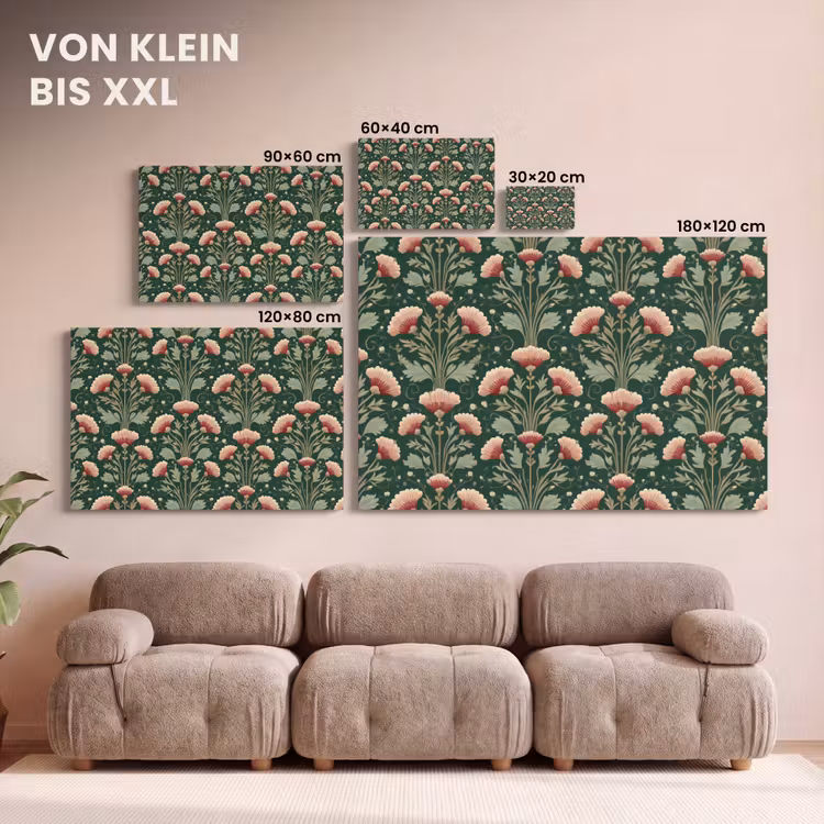 Patroon - Botanisch - Kleurrijk canvas 2cm klein 34 -Xsfeer8_DE