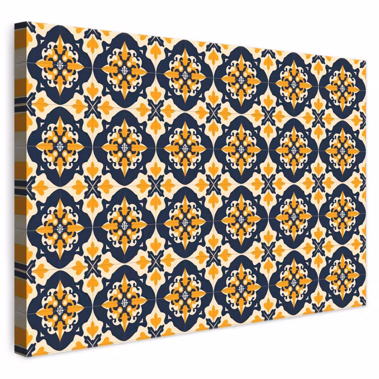 Patroon - Siertegel - Kleurrijk canvas 2cm klein 34 -3d