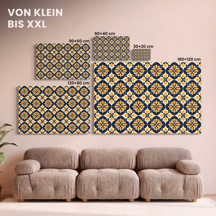 Patroon - Siertegel - Kleurrijk canvas 2cm klein 34 -Xsfeer8_DE