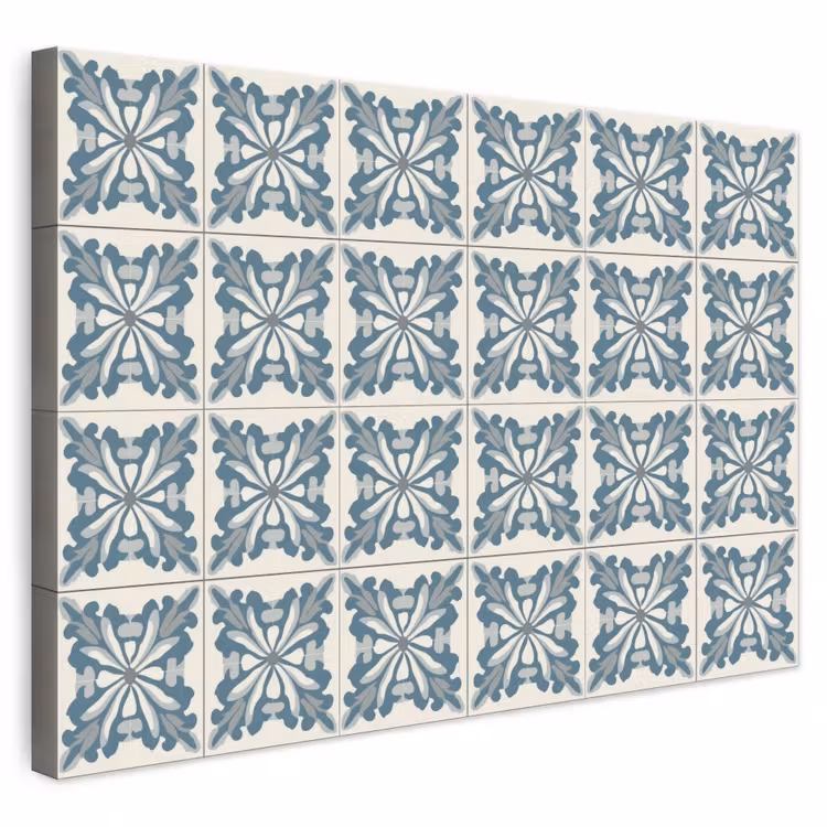 Dessin - Tegel - Blauw canvas 2cm klein 34 -3d