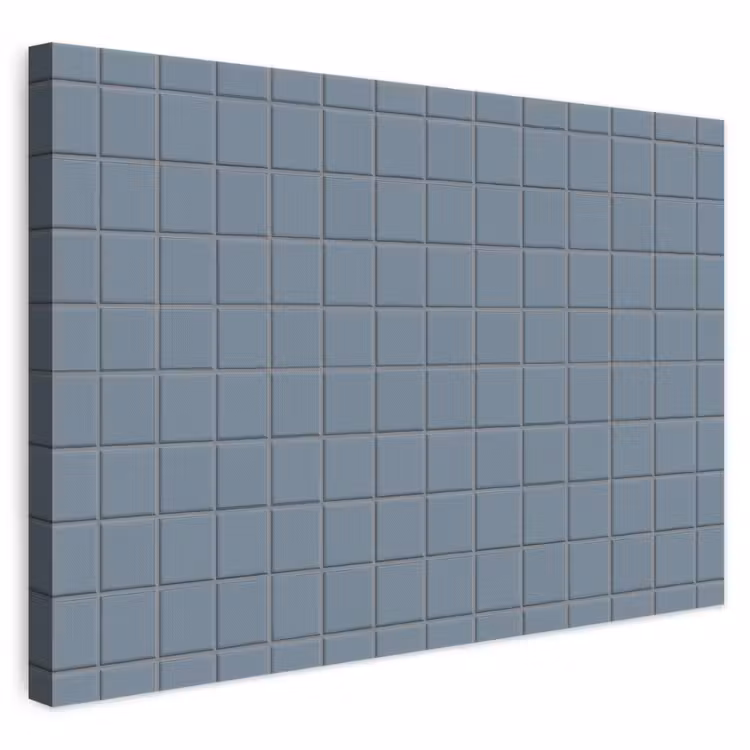 Patroon - Tegel - Blauwgrijs canvas 2cm klein 34 -3d