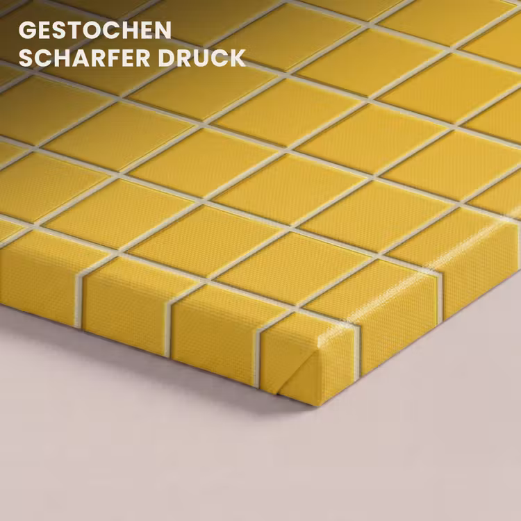 Patroon - Tegel - Okergeel canvas 2cm klein 34 -closeup_print_DE