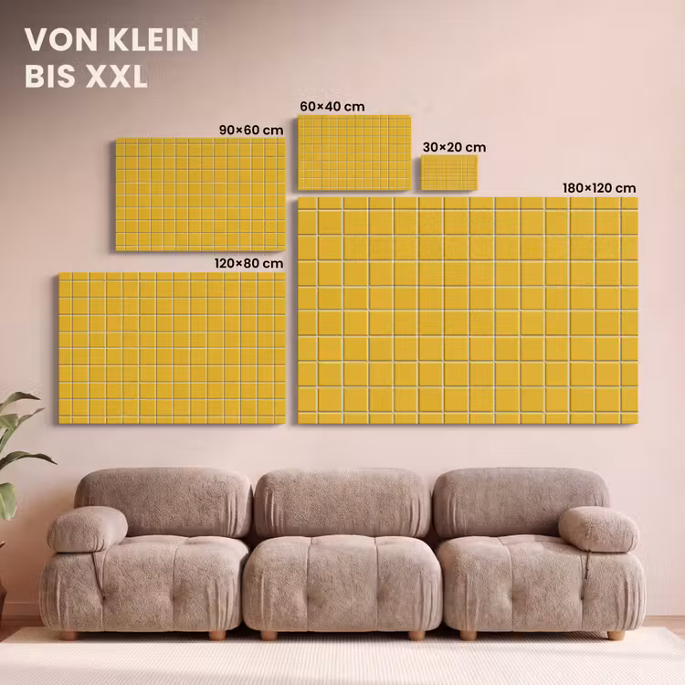 Patroon - Tegel - Okergeel canvas 2cm klein 34 -Xsfeer8_DE