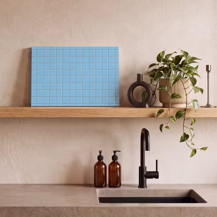 Patroon - Tegel - Pastel - Blauw canvas 2cm klein 34 -sfeer3