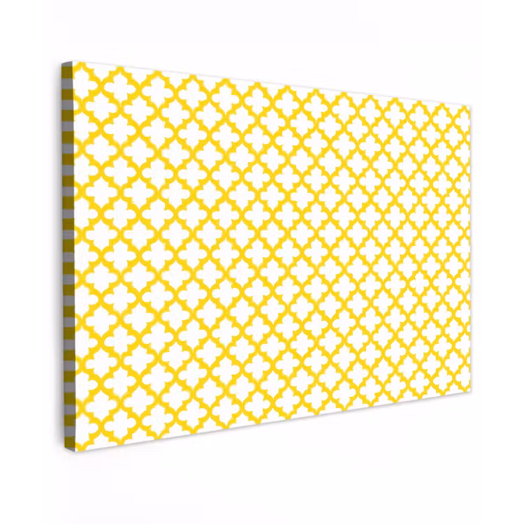 Patroon - Geometrisch - Klassiek - Geel canvas 2cm klein 34 -z3d