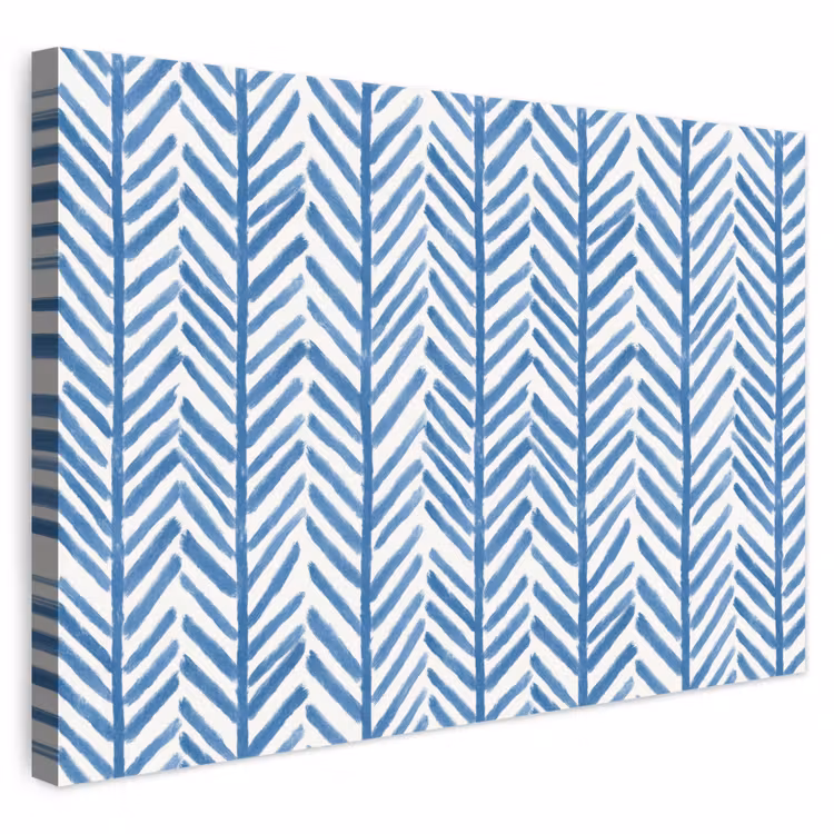 Patroon - Streep - Blauw canvas 2cm klein 34 -3d