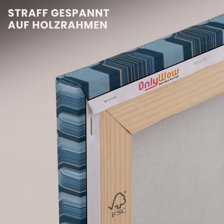Patroon - Ginkgoblad - Blauw canvas 2cm klein 34 -uniquesellingpoint_afwerking-onlywow_DE