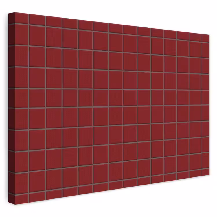 Patroon - Tegels - Burgundy canvas 2cm klein 34 -3d