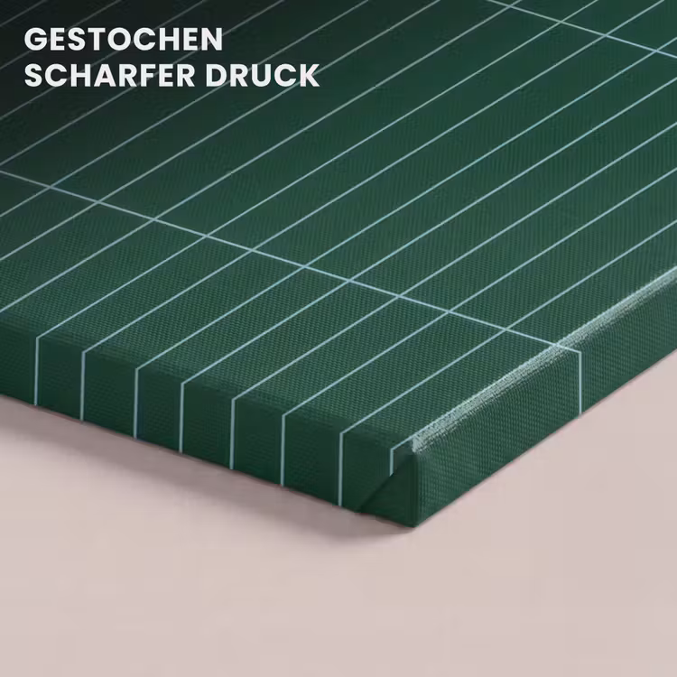 Patroon - Tegels - Donkergroen canvas 2cm klein 34 -closeup_print_DE