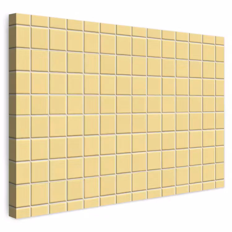 Patroon - Tegels - Geel canvas 2cm klein 34 -3d