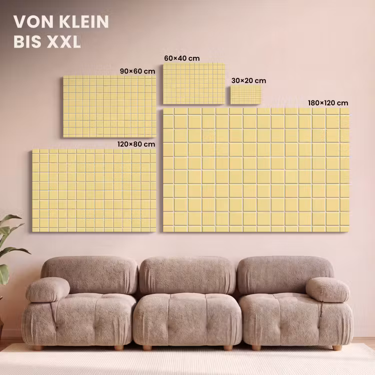 Patroon - Tegels - Geel canvas 2cm klein 34 -Xsfeer8_DE