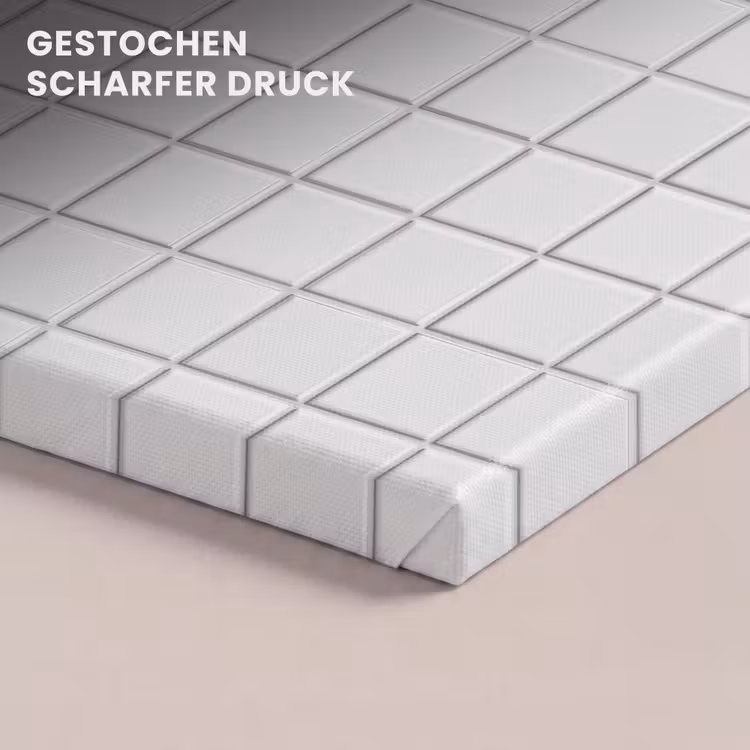 Patroon - Tegels - Grijs - Wit canvas 2cm klein 34 -closeup_print_DE