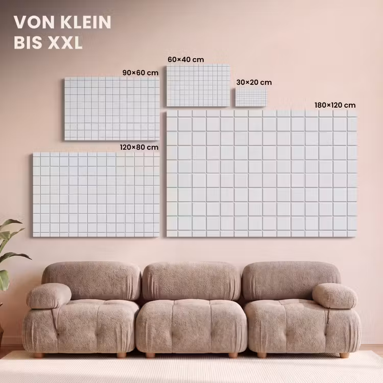Patroon - Tegels - Grijs - Wit canvas 2cm klein 34 -Xsfeer8_DE