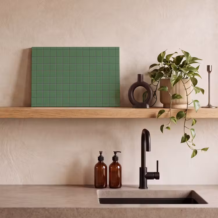 Patroon - Tegels - Groen canvas 2cm klein 34 -sfeer3