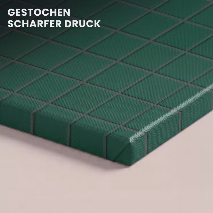 Patroon - Tegels - Dennen - Groen canvas 2cm klein 34 -closeup_print_DE