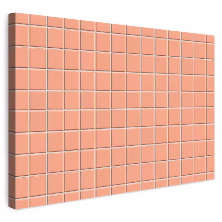 Patroon - Tegels - Perzik canvas 2cm klein 34 -3d
