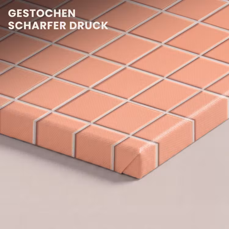 Patroon - Tegels - Perzik canvas 2cm klein 34 -closeup_print_DE