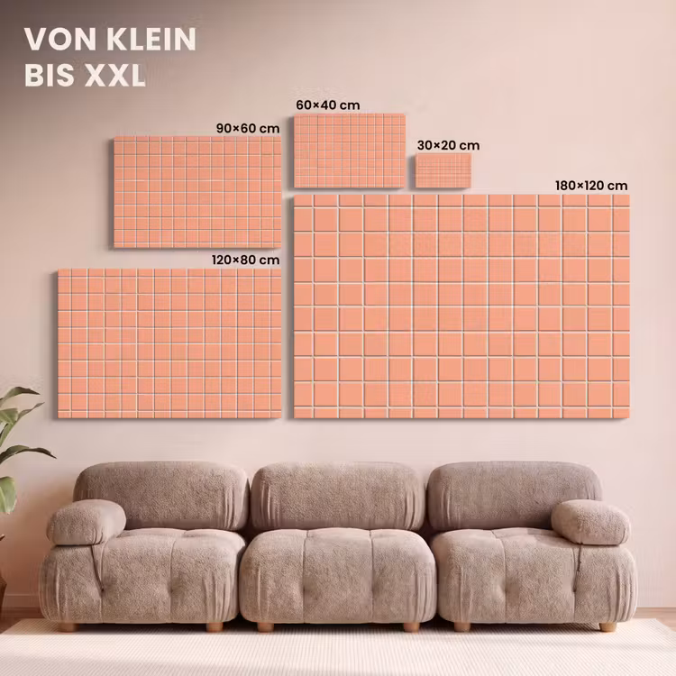 Patroon - Tegels - Perzik canvas 2cm klein 34 -Xsfeer8_DE