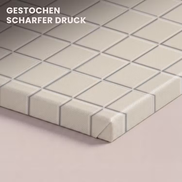 Patroon - Tegels - Taupe canvas 2cm klein 34 -closeup_print_DE
