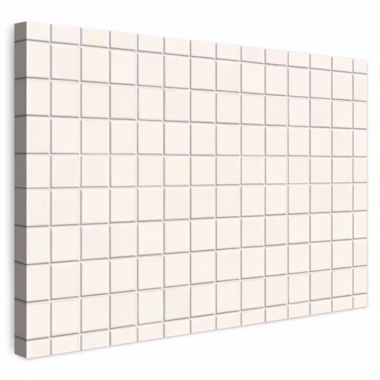 Patroon - Tegels - Wit canvas 2cm klein 34 -3d