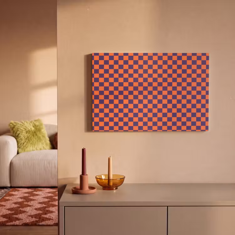 Patroon - Klassiek - Paars canvas 2cm klein 34 -sfeer1