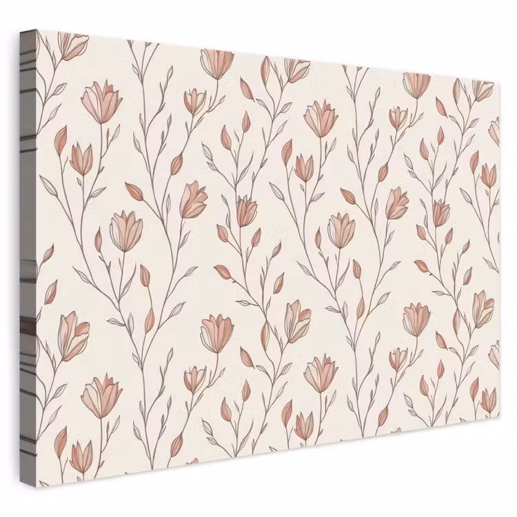 Patroon - Klassiek - Roze canvas 2cm klein 34 -3d