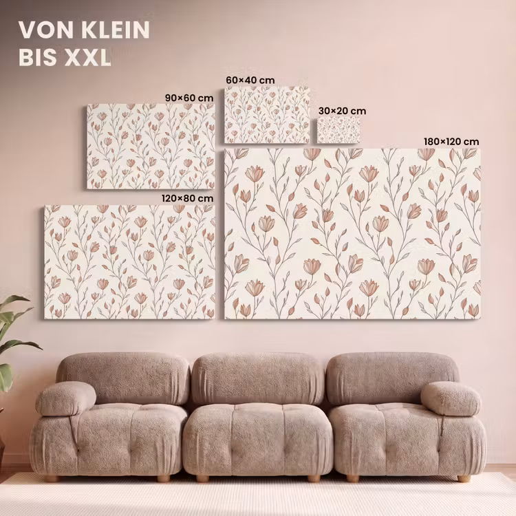 Patroon - Klassiek - Roze canvas 2cm klein 34 -Xsfeer8_DE