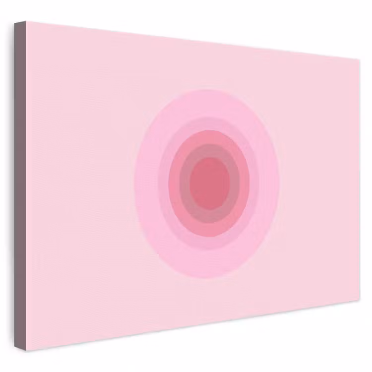 Patroon - Cirkels - Abstract - Roze - Modern canvas 2cm klein -3d