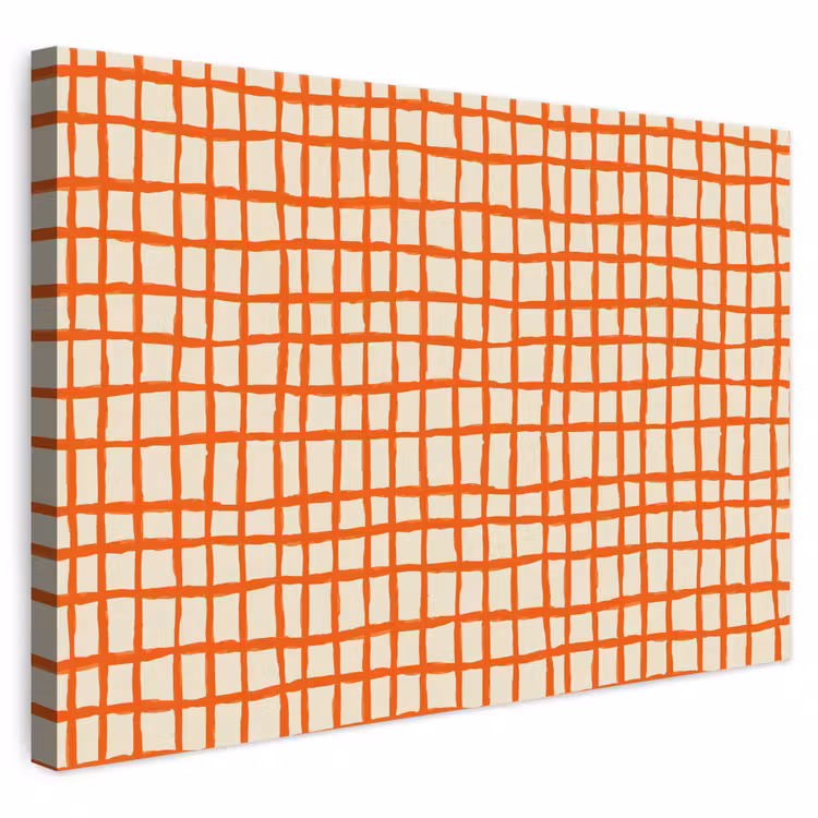 Patroon - Lijnen - Oranje canvas 2cm klein 34 -3d