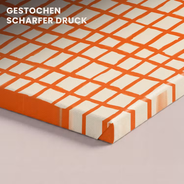 Patroon - Lijnen - Oranje canvas 2cm klein 34 -closeup_print_DE