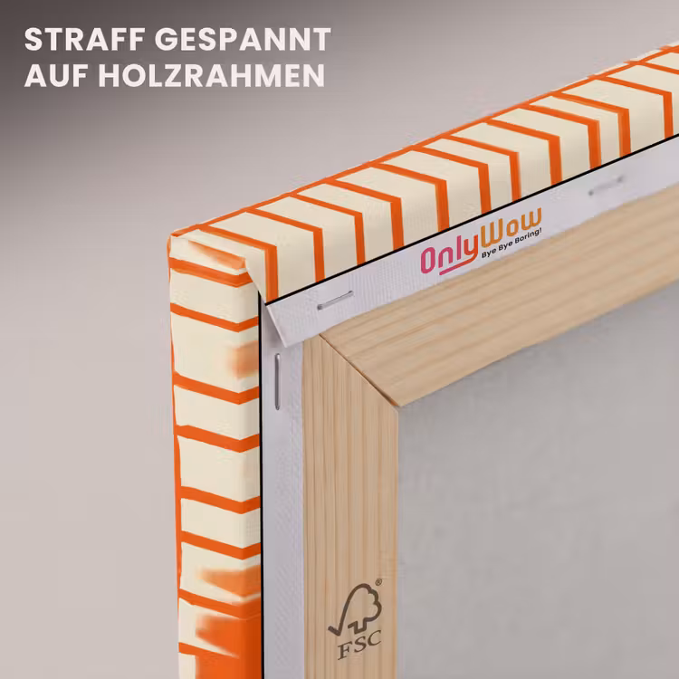 Patroon - Lijnen - Oranje canvas 2cm klein 34 -uniquesellingpoint_afwerking-onlywow_DE