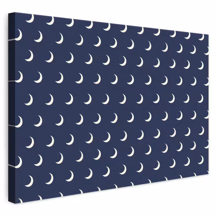 Patroon - Manen - Blauw canvas 2cm klein 34 -3d