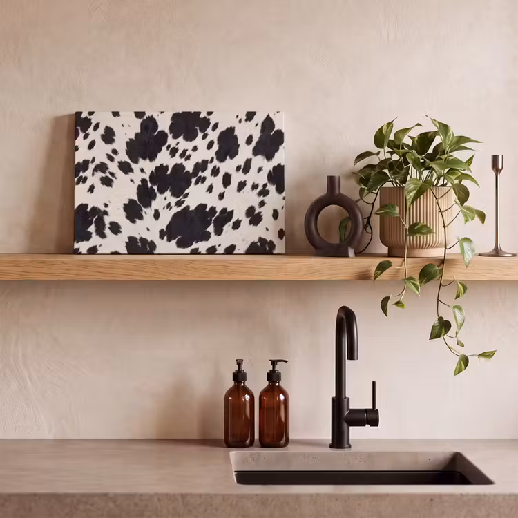 Patroon - Vacht - Zwart - Wit canvas 2cm klein -sfeer3