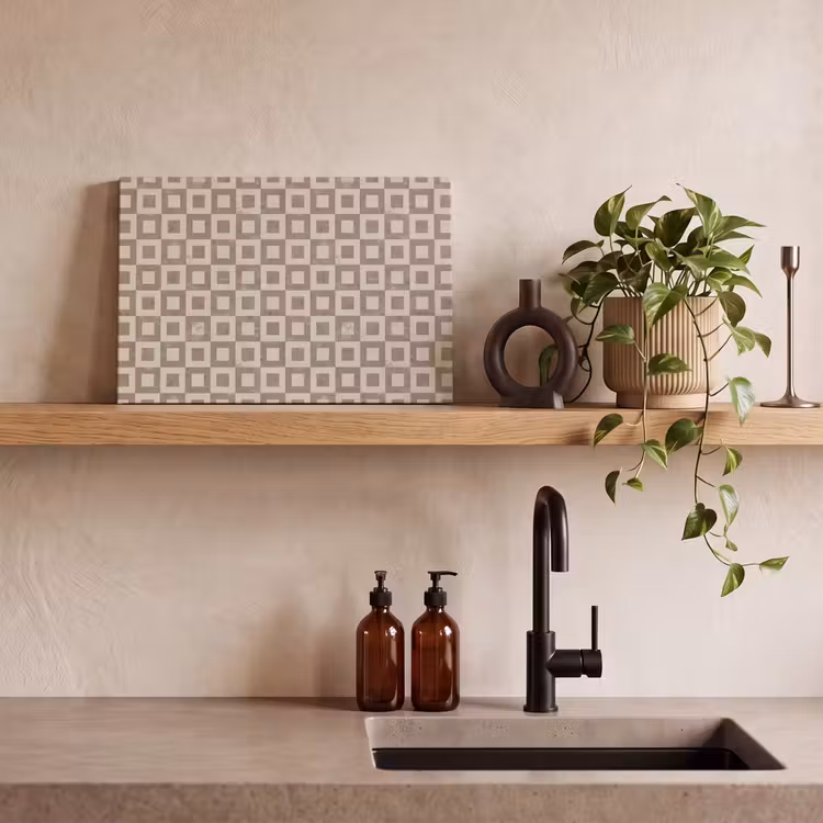 Patroon - Marmer - Beige canvas 2cm klein 34 -sfeer3