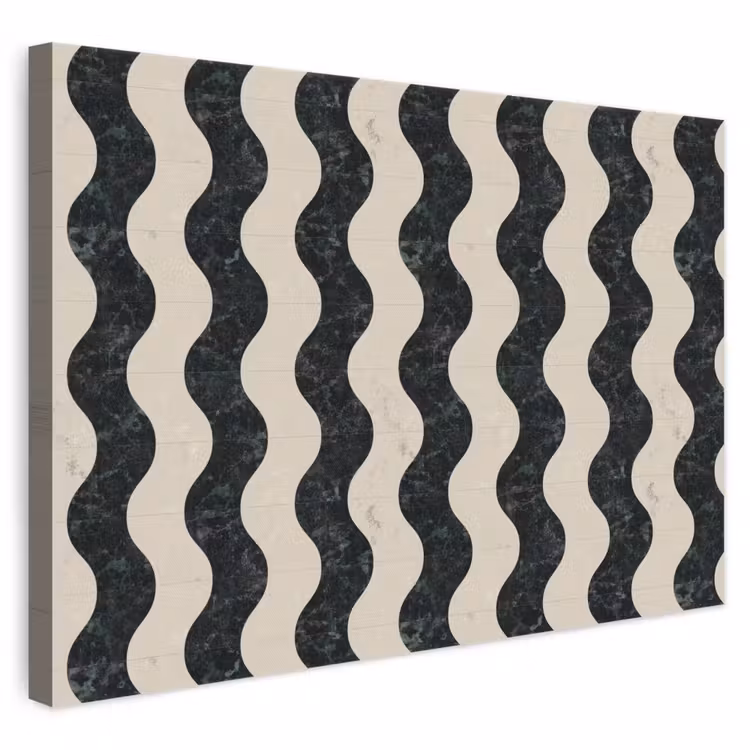 Patroon - Marmer - Groen - Cremé canvas 2cm klein 34 -3d