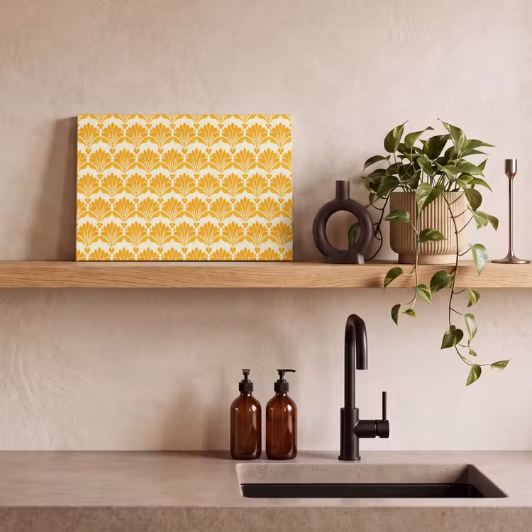 Patroon - Motief - Geel canvas 2cm klein 34 -sfeer6