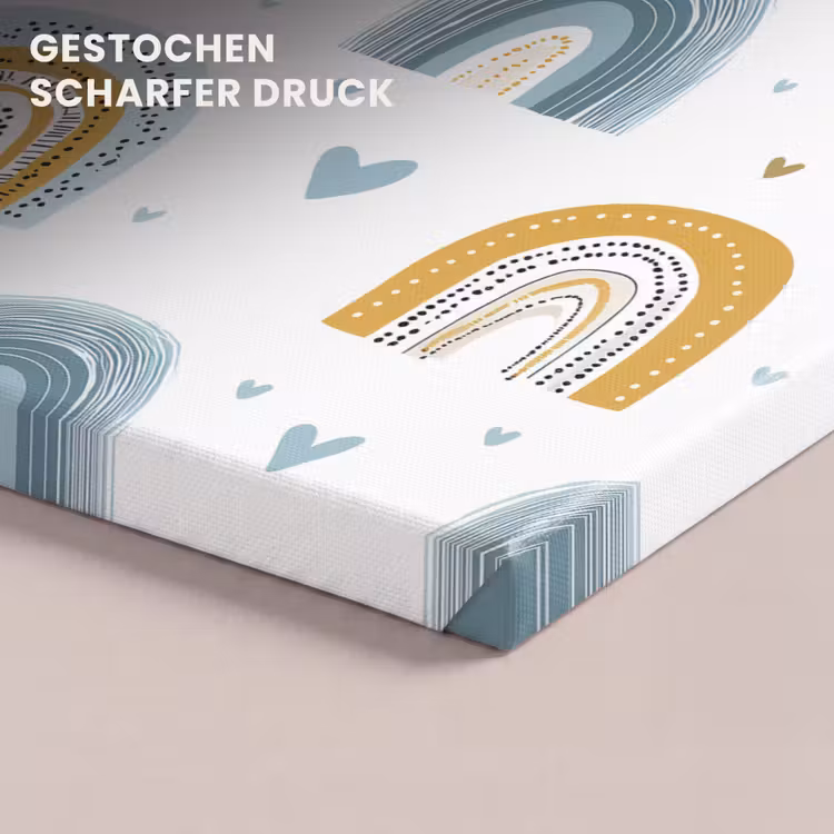 Patroon - Regenboog - Hartjes canvas 2cm klein -closeup_print_DE