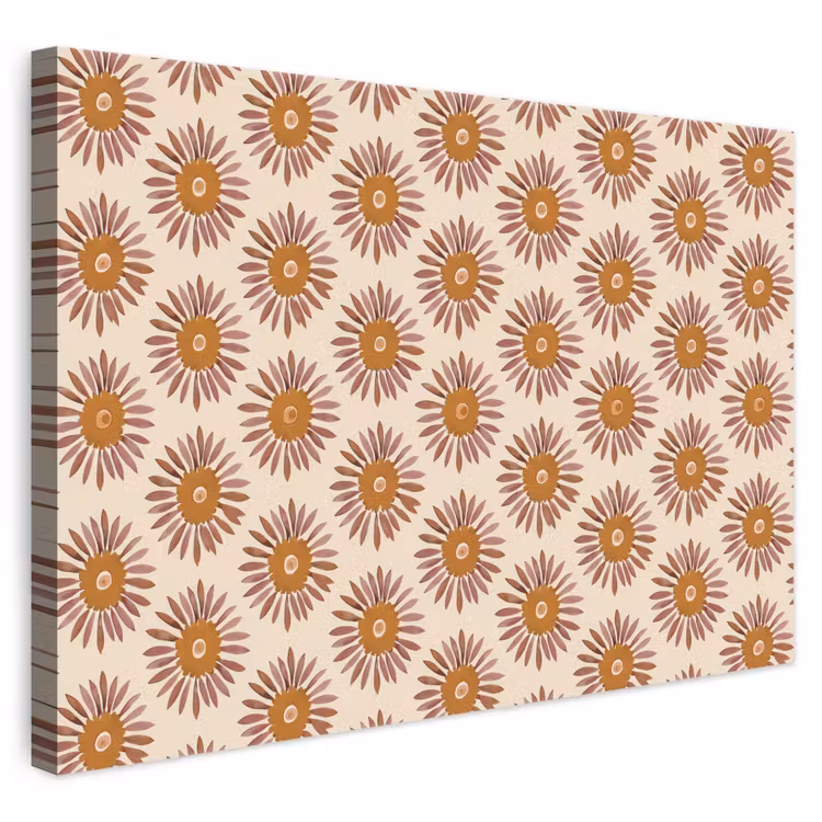 Patroon - Retro - Bruin canvas 2cm klein 34 -3d
