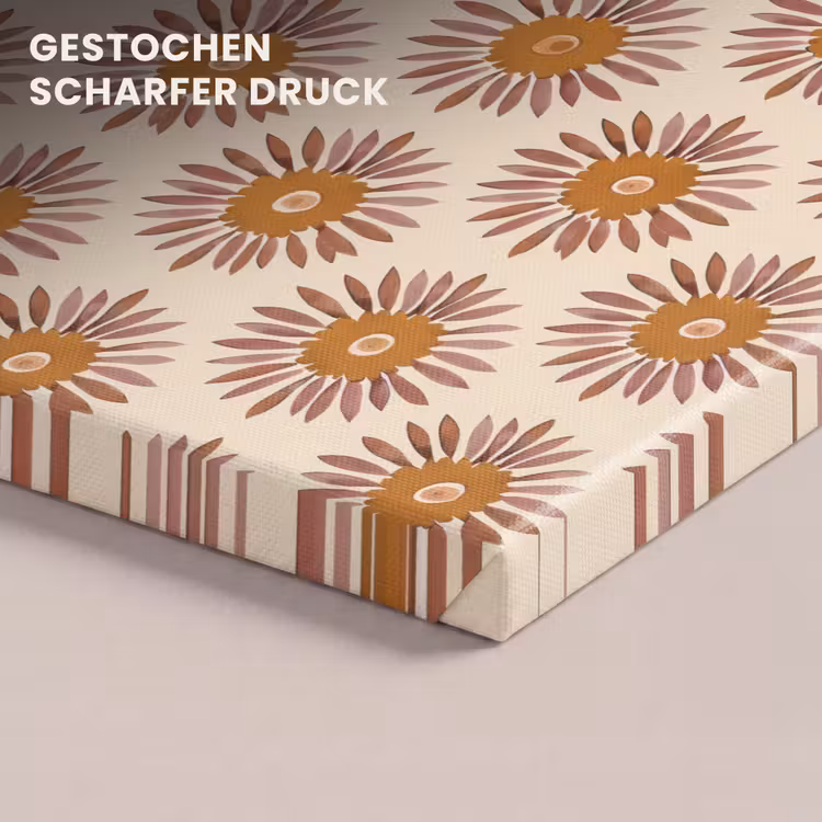 Patroon - Retro - Bruin canvas 2cm klein 34 -closeup_print_DE